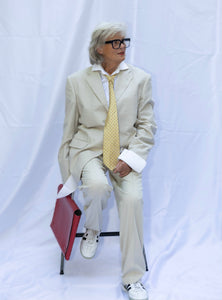 Sand coloured vintage blazer.