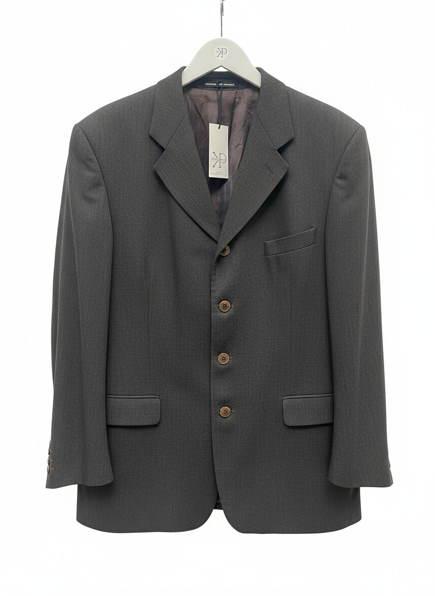 Charcol black suit by YSL.
