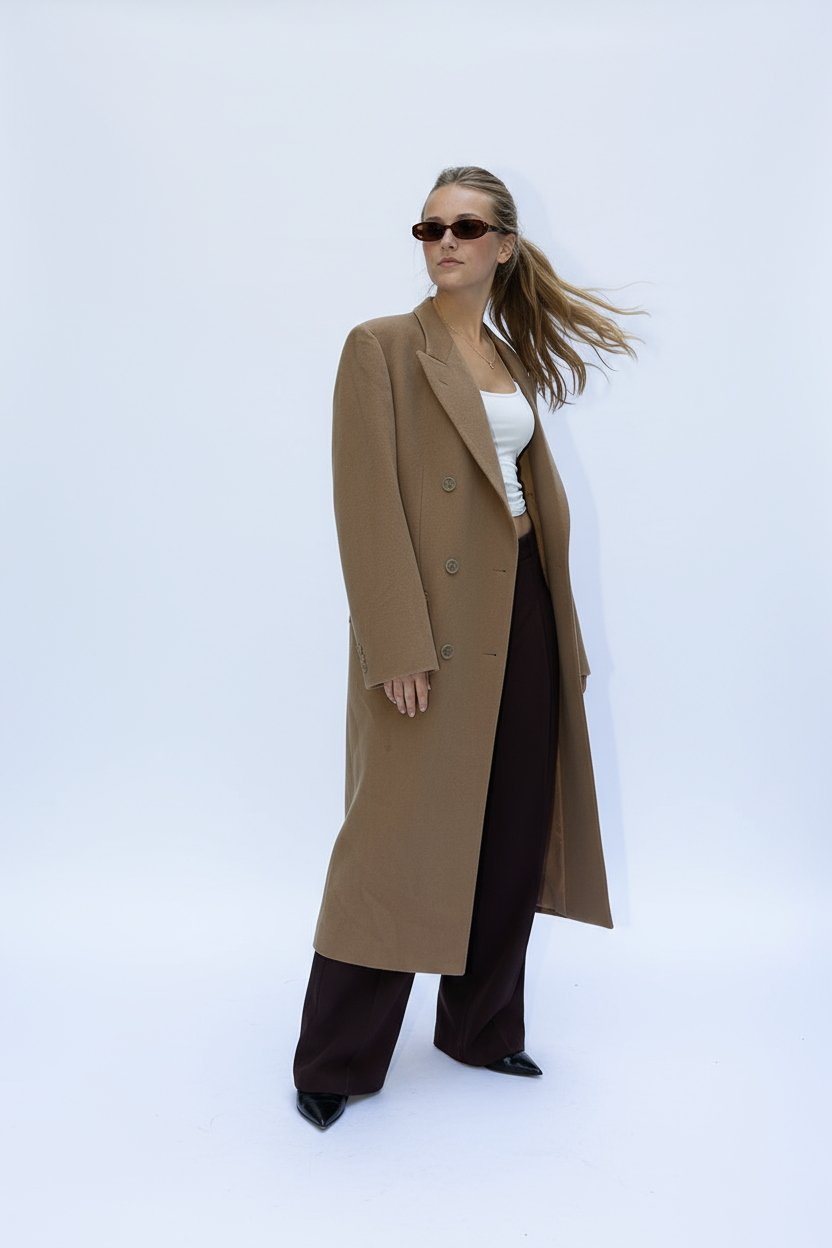 Classic camel coat.