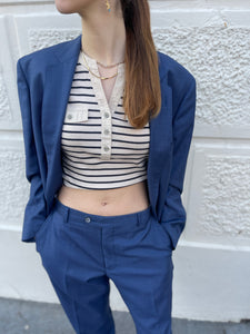 Blue vintage suit.