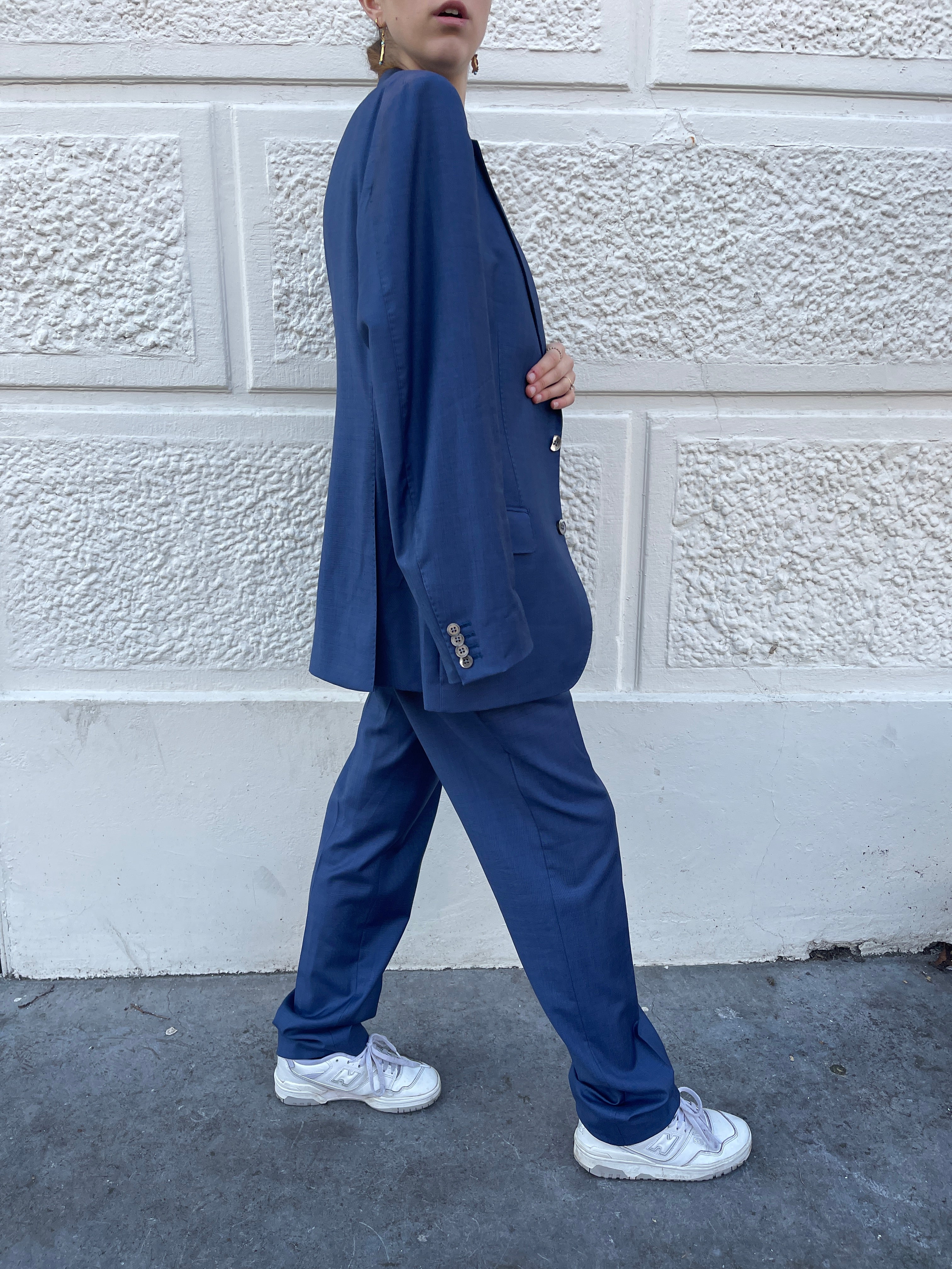 Blue vintage suit.