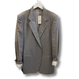 Light grey- blue cotton suit by YSL.