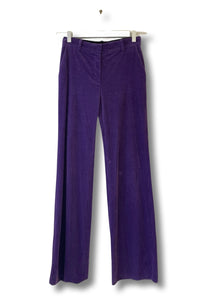 Purple corduroy suit by Bella Freud.
