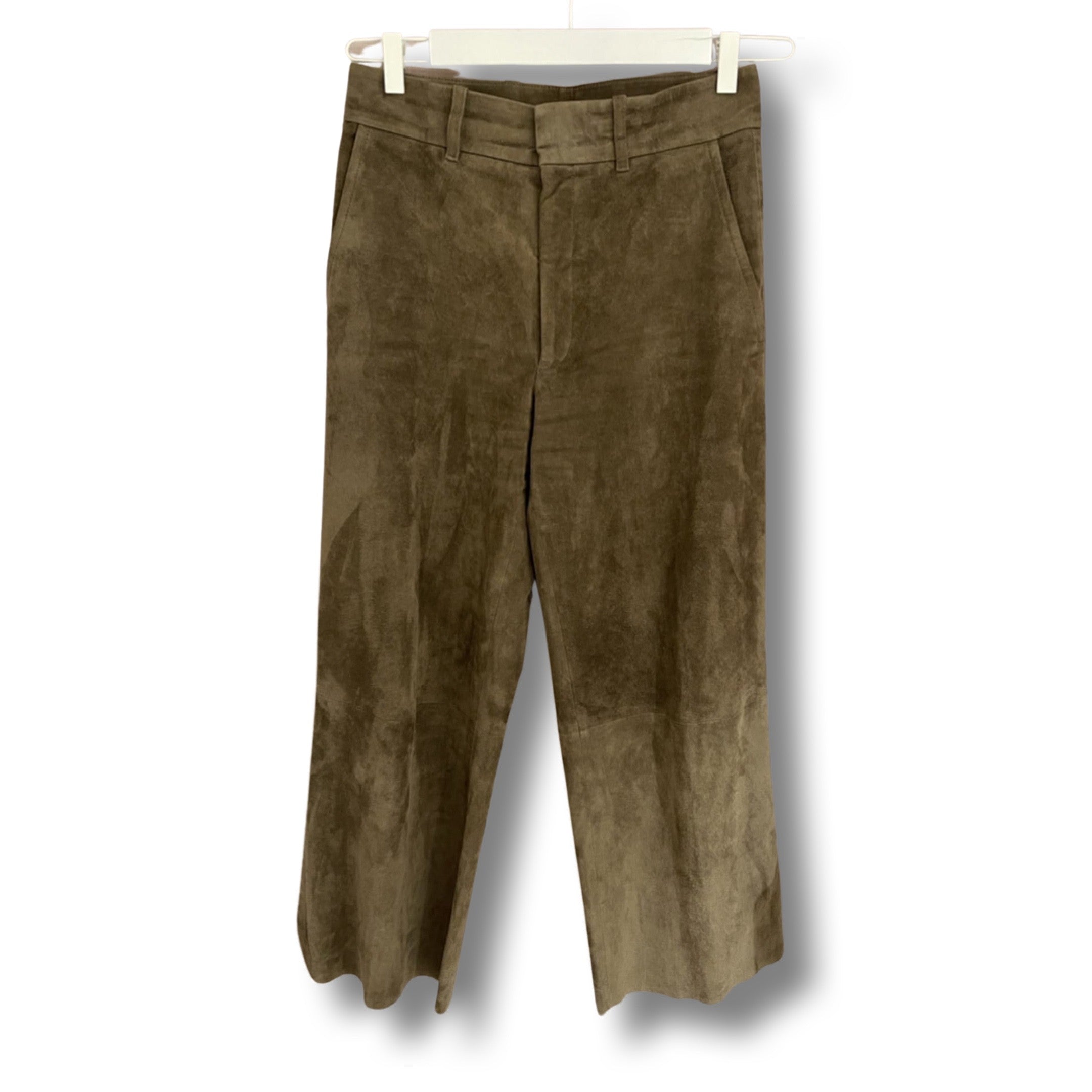 Brown suede culotte by Joseph.