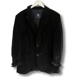 Velour black blazer by Burberry.