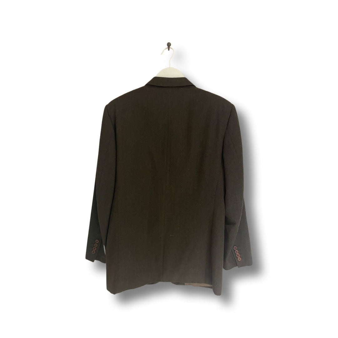 Yves Saint Laurent dark brown blazer.