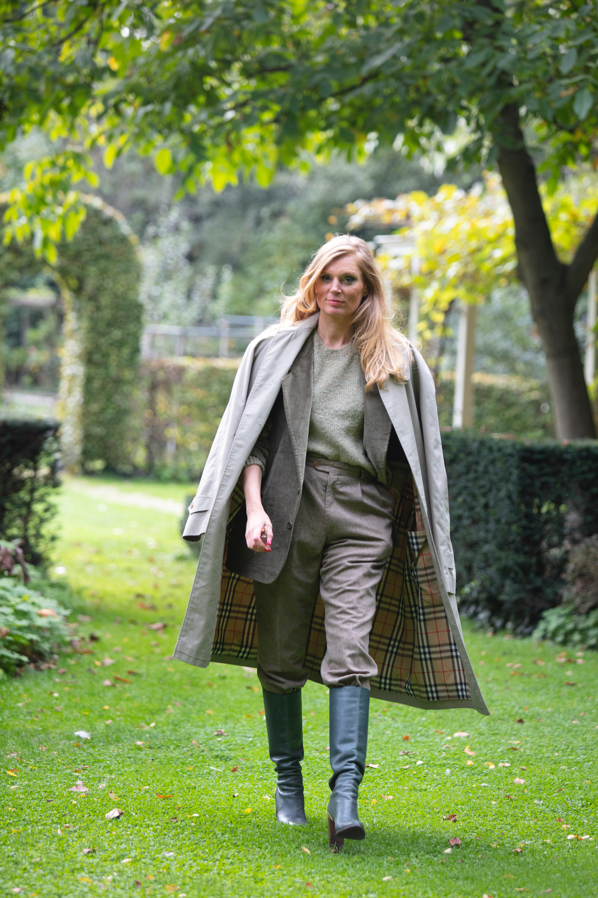 Light green 2025 trench coat