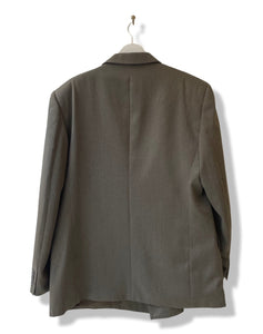 Khaki double breasted suit.